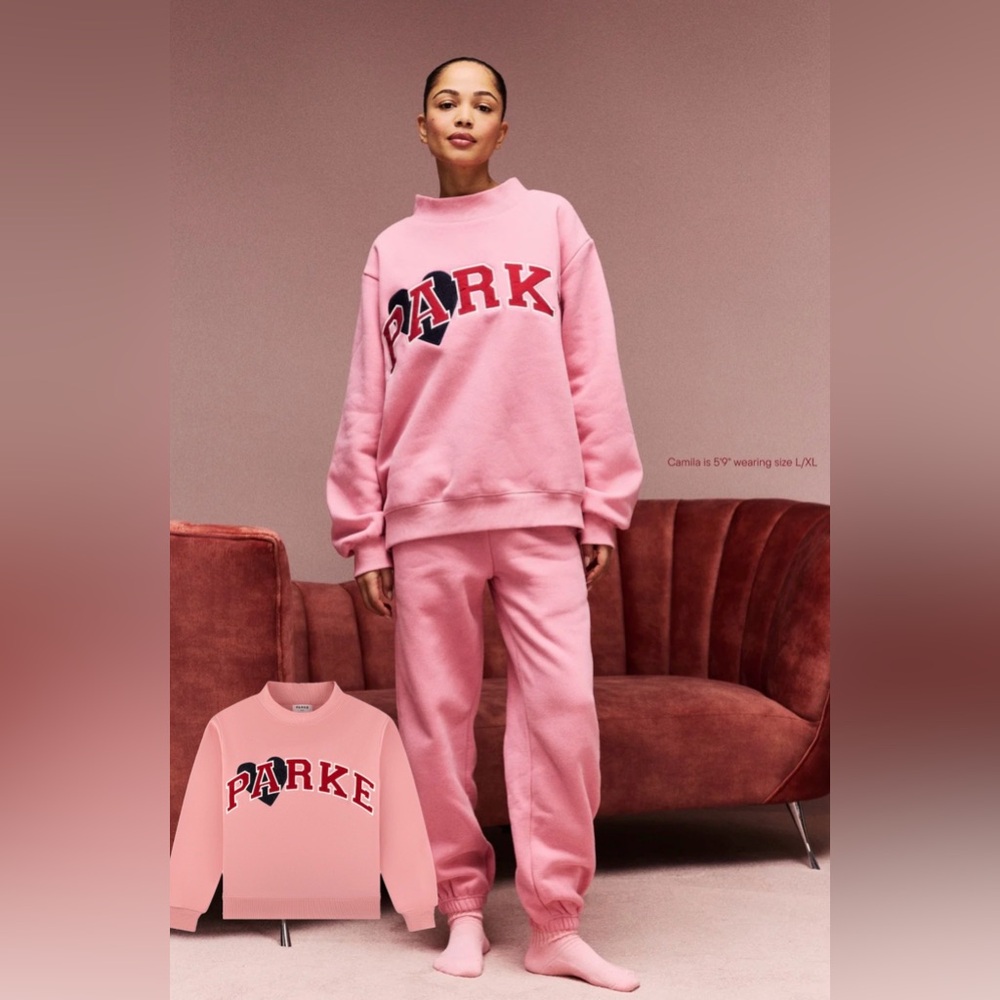 New PARKE Heart Varsity Mockneck L/XL